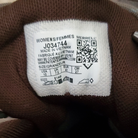 Merrell Deverta 2 Gray and Brown Waterproof Hiking Shoes Women Size 10 M Size 8 - Picture 8 of 14